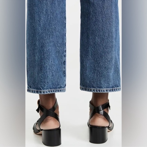 NWT Tory Burch Silver City Heel Ankle Strap All Leather Block Sandals size 11 M - Picture 3 of 13